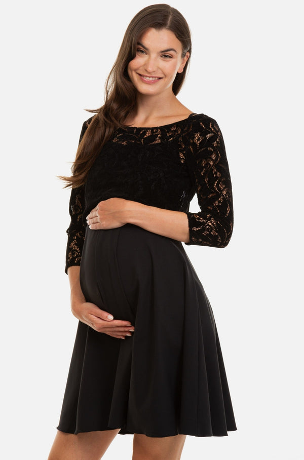Φόρεμα μητρότητας και θηλασμού με δαντελωτό μπούστο -  - soonMAMA - Η σωστή προσθήκη στην κομψή και άνετη εγκυμοσύνη! - Παλτά για έγκυες
