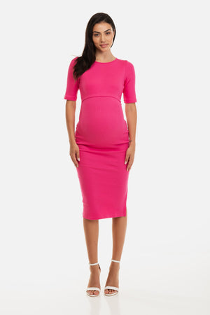 Μακρύ βαμβακερό φόρεμα μητρότητας και θηλασμού -  - soonMAMA - Η σωστή προσθήκη στην κομψή και άνετη εγκυμοσύνη! - Παλτά για έγκυες