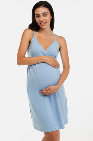 Βαμβακερό νυχτικό μητρότητας και θηλασμού -  - soonMAMA - Η σωστή προσθήκη στην κομψή και άνετη εγκυμοσύνη! - Παλτά για έγκυες