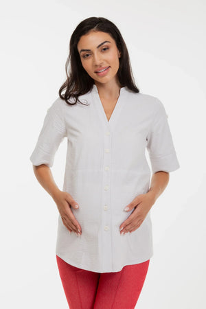Памучна риза за бременни и кърмещи -  - soonMAMA - Η σωστή προσθήκη στην κομψή και άνετη εγκυμοσύνη! - Παλτά για έγκυες