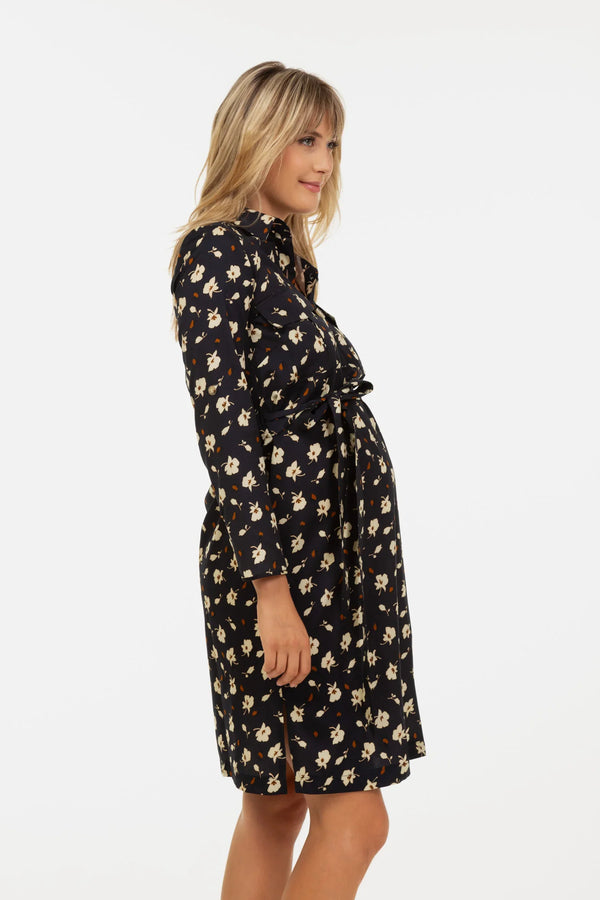 Σατινέ φόρεμα εγκυμοσύνης και θηλασμού -  - soonMAMA - Η σωστή προσθήκη στην κομψή και άνετη εγκυμοσύνη! - Παλτά για έγκυες