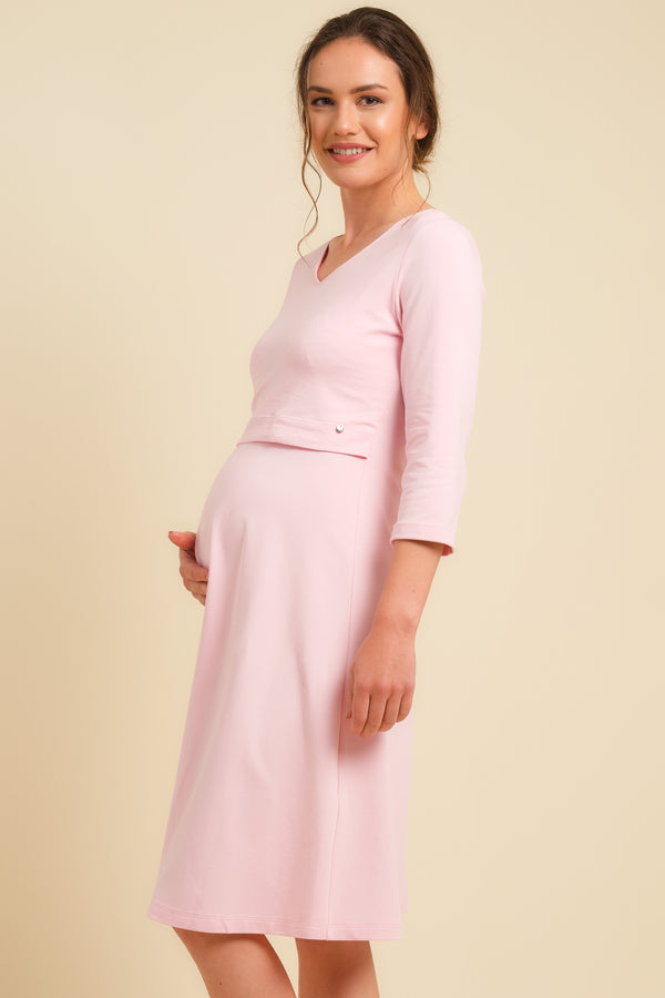Βαμβακερό φόρεμα εγκυμοσύνης και θηλασμού - Φόρεμα - soonMAMA - Η σωστή προσθήκη στην κομψή και άνετη εγκυμοσύνη! - Παλτά για έγκυες