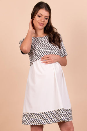 Φόρεμα για έγκυες και θηλάζουσες γυναίκες με πιέτες - Φόρεμα - soonMAMA - Η σωστή προσθήκη στην κομψή και άνετη εγκυμοσύνη! - Παλτά για έγκυες