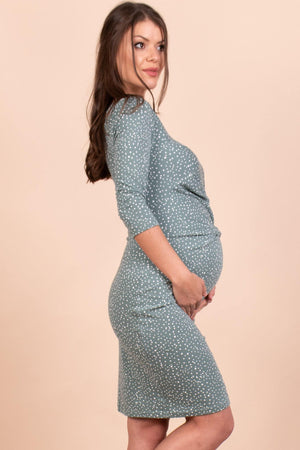 Φόρεμα εγκυμοσύνης με σούρα στα πλάγια - Φόρεμα - soonMAMA - Η σωστή προσθήκη στην κομψή και άνετη εγκυμοσύνη! - Παλτά για έγκυες