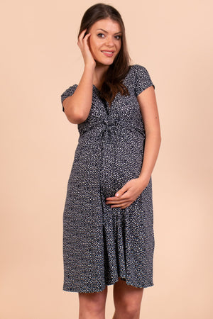 Αθλητικό κομψό φόρεμα εγκυμοσύνης και θηλασμού με κόμπο - Φόρεμα - soonMAMA - Η σωστή προσθήκη στην κομψή και άνετη εγκυμοσύνη! - Παλτά για έγκυες
