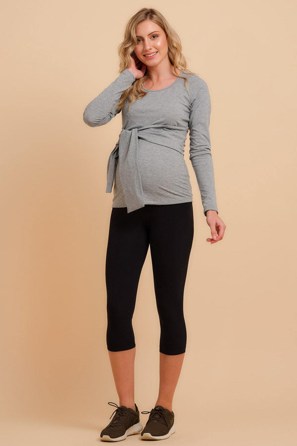 Μαύρο κολάν εγκυμοσύνης μήκους ¾ - Παντελόνι - soonMAMA - Η σωστή προσθήκη στην κομψή και άνετη εγκυμοσύνη! - Παλτά για έγκυες