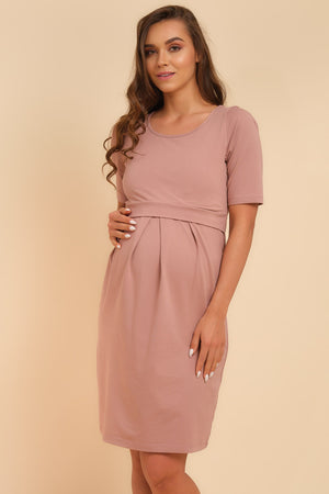 Απλό βαμβακερό φόρεμα εγκυμοσύνης και θηλασμού - Φόρεμα - soonMAMA - Η σωστή προσθήκη στην κομψή και άνετη εγκυμοσύνη! - Παλτά για έγκυες