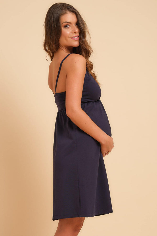 Bαμβακερό νυχτικό μητρότητας και θηλασμού - Πυτζάμες - soonMAMA - Η σωστή προσθήκη στην κομψή και άνετη εγκυμοσύνη! - Παλτά για έγκυες