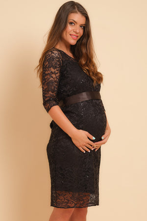 Επίσημο φόρεμα εγκυμοσύνης και θηλασμού με παγιέτες - Φόρεμα - soonMAMA - Η σωστή προσθήκη στην κομψή και άνετη εγκυμοσύνη! - Παλτά για έγκυες