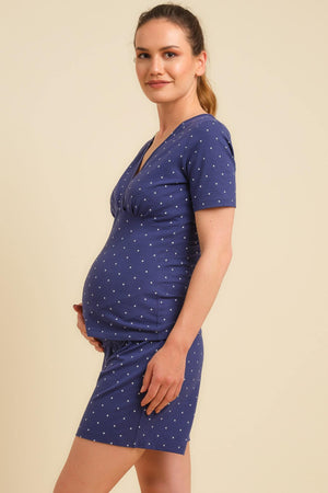 Βαμβακερή πιτζάμα εγκυμοσύνης και θηλασμού - Πυτζάμες - soonMAMA - Η σωστή προσθήκη στην κομψή και άνετη εγκυμοσύνη! - Παλτά για έγκυες