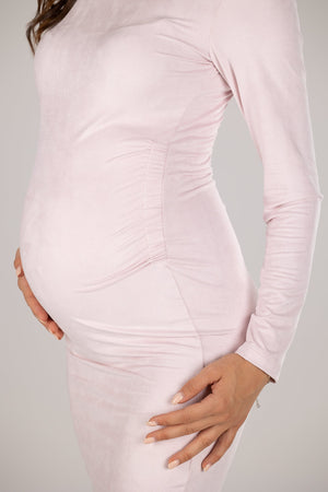 Μακρύ εφαρμοστό φόρεμα εγκυμοσύνης -  - soonMAMA - Η σωστή προσθήκη στην κομψή και άνετη εγκυμοσύνη! - Παλτά για έγκυες