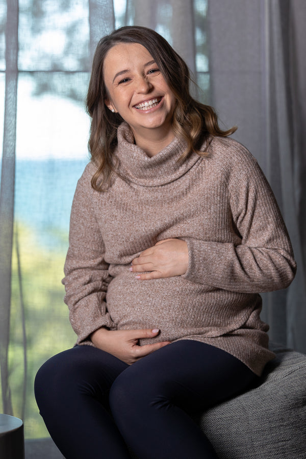 Ριμπ πουλόβερ ζιβάγκο εγκυμοσύνης και θηλασμού -  - soonMAMA - Η σωστή προσθήκη στην κομψή και άνετη εγκυμοσύνη! - Παλτά για έγκυες