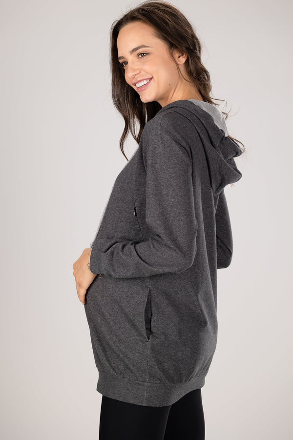 Φούτερ εγκυμοσύνης και θηλασμού με κουκούλα -  - soonMAMA - Η σωστή προσθήκη στην κομψή και άνετη εγκυμοσύνη! - Παλτά για έγκυες