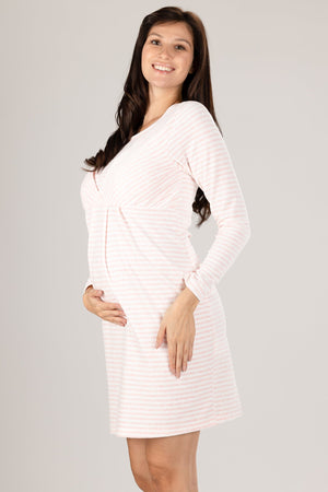 Bαμβακερό νυχτικό μητρότητας και θηλασμού -  - soonMAMA - Η σωστή προσθήκη στην κομψή και άνετη εγκυμοσύνη! - Παλτά για έγκυες