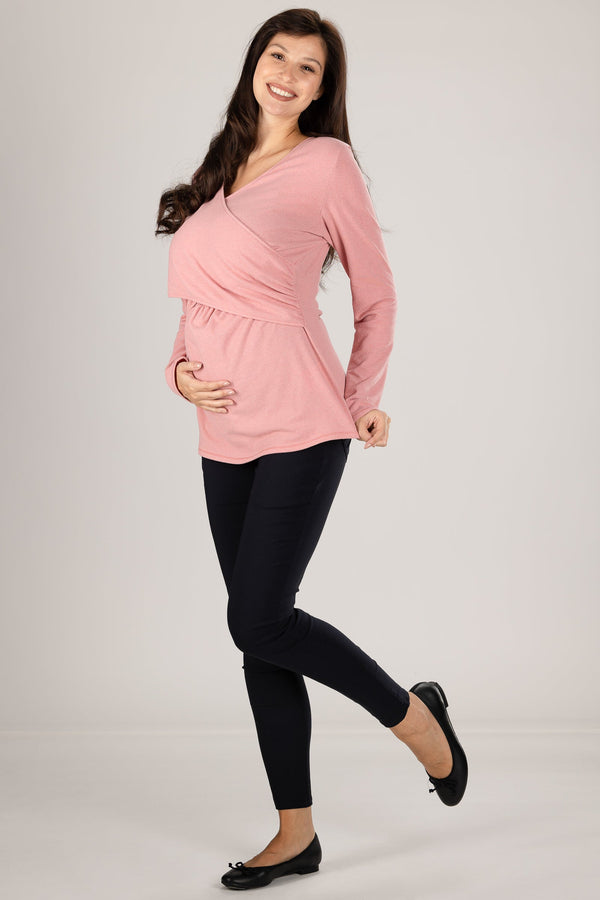 Πλεκτή μπλούζα για τη μητρότητα και τον θηλασμό -  - soonMAMA - Η σωστή προσθήκη στην κομψή και άνετη εγκυμοσύνη! - Παλτά για έγκυες