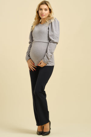 Παντελόνι εγκυμοσύνης από ύφασμα λεπτής πλέξης - Pants - soonMAMA - Η σωστή προσθήκη στην κομψή και άνετη εγκυμοσύνη! - Παλτά για έγκυες