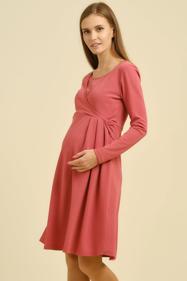 Φόρεμα εγκυμοσύνης και θηλασμού με κόμπο - Dresses - soonMAMA - Η σωστή προσθήκη στην κομψή και άνετη εγκυμοσύνη! - Παλτά για έγκυες
