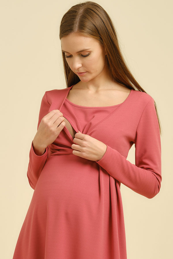 Φόρεμα εγκυμοσύνης και θηλασμού με κόμπο - Dresses - soonMAMA - Η σωστή προσθήκη στην κομψή και άνετη εγκυμοσύνη! - Παλτά για έγκυες