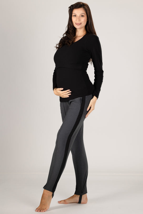 Παντελόνι εγκυμοσύνης από ύφασμα λεπτής πλέξης - Παντελόνι - soonMAMA - Η σωστή προσθήκη στην κομψή και άνετη εγκυμοσύνη! - Παλτά για έγκυες