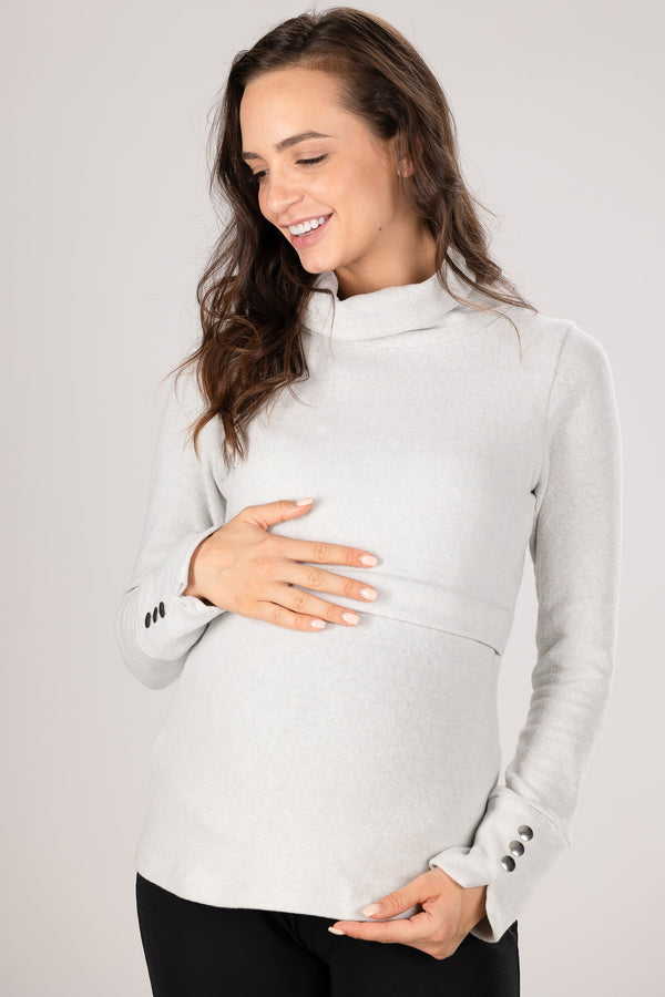 Πλεκτό πουλόβερ εγκυμοσύνης και θηλασμού -  - soonMAMA - Η σωστή προσθήκη στην κομψή και άνετη εγκυμοσύνη! - Παλτά για έγκυες