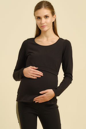 Βαμβακερή μπλούζα εγκυμοσύνης και θηλασμού -  - soonMAMA - Η σωστή προσθήκη στην κομψή και άνετη εγκυμοσύνη! - Παλτά για έγκυες